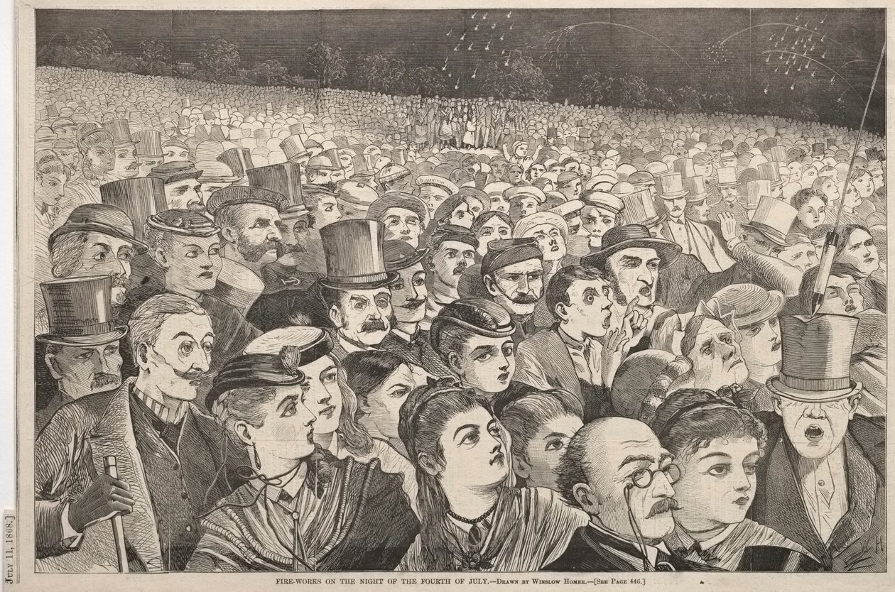 Fireworks on the Night of the Fourth of July by Winslow Homer