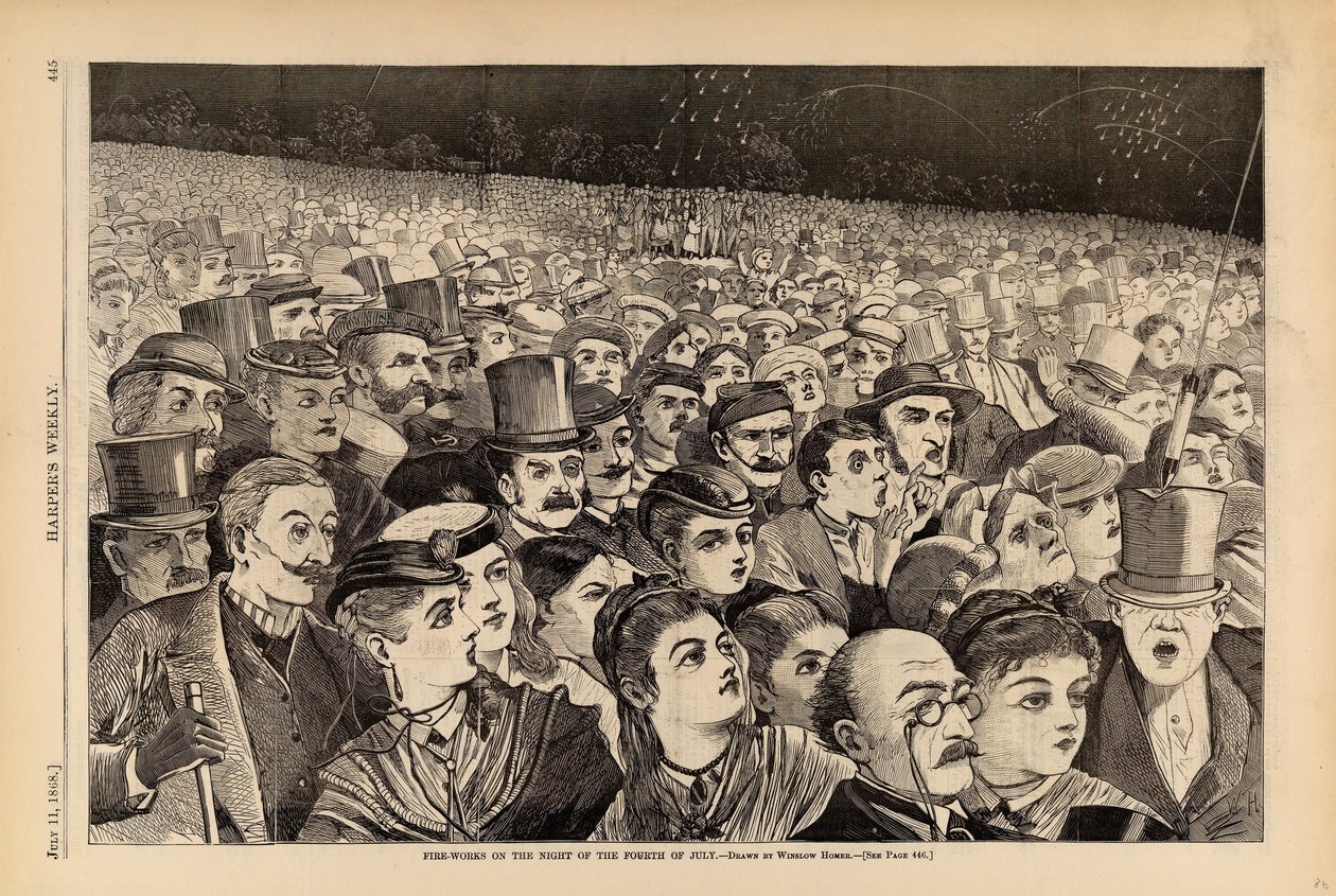Fire-Works on the Night of the Fourth of July, from Harper