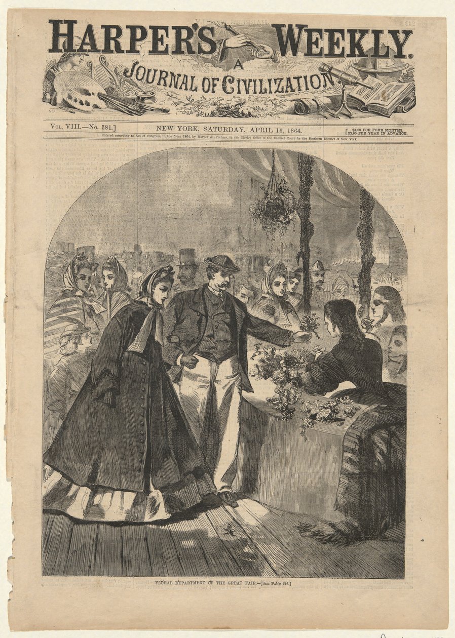 Floral Department of the Great Fair, from Harper by Winslow Homer