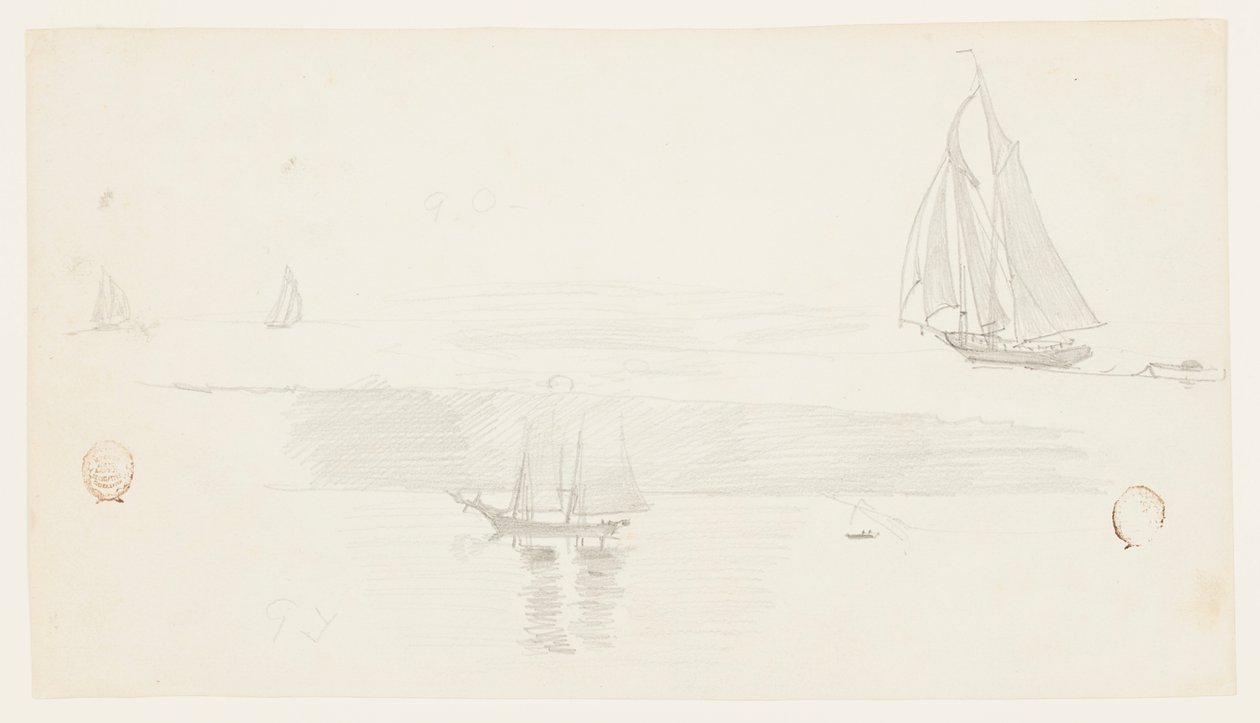 Four Schooners by Winslow Homer
