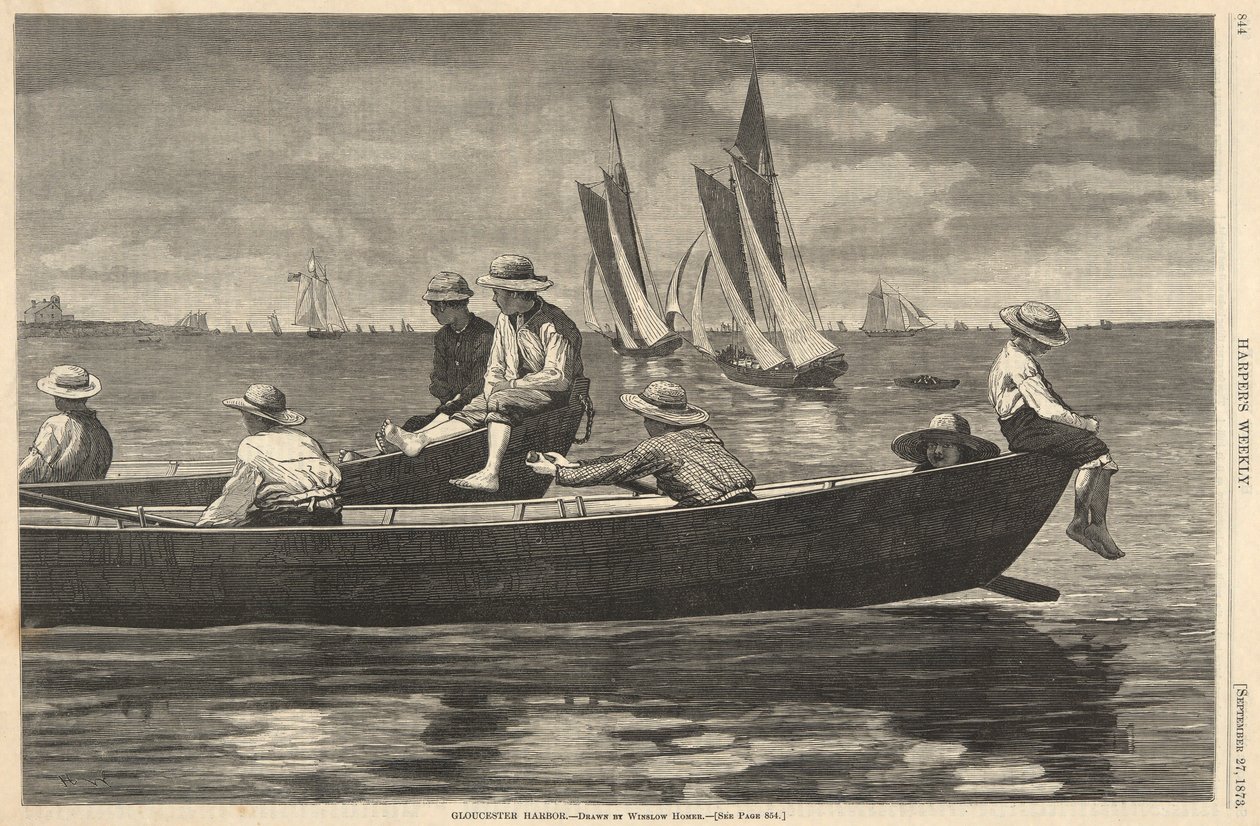 Gloucester Harbor, from Harper by Winslow Homer