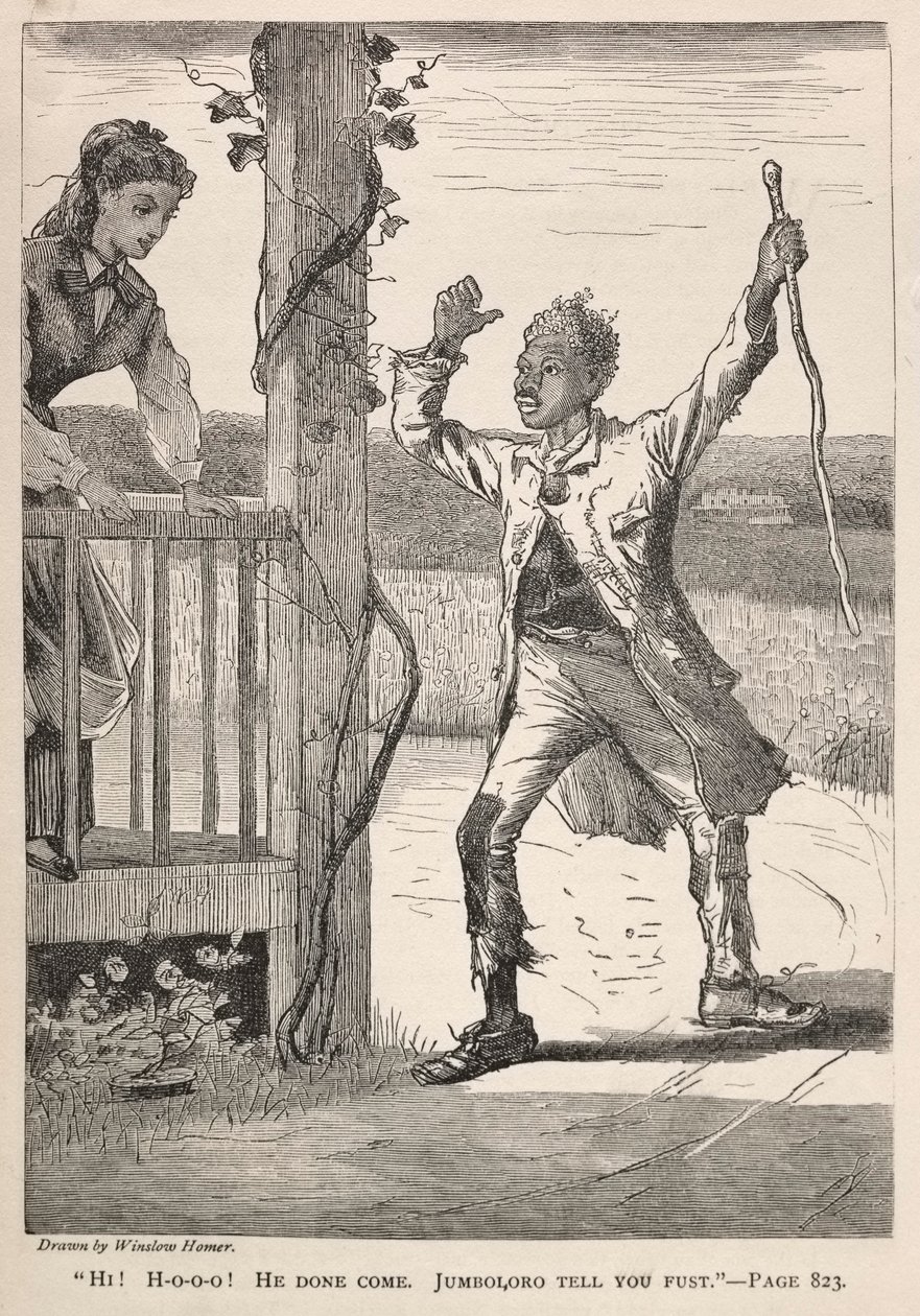 Hi! H-O-O-O! He Done Come. Jumboloro Tell You First. by Winslow Homer