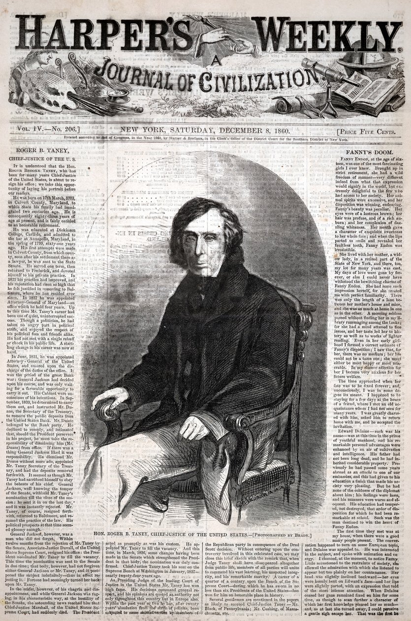 Hon. Roger B. Taney, Chief-Justice of the United States, from Harper