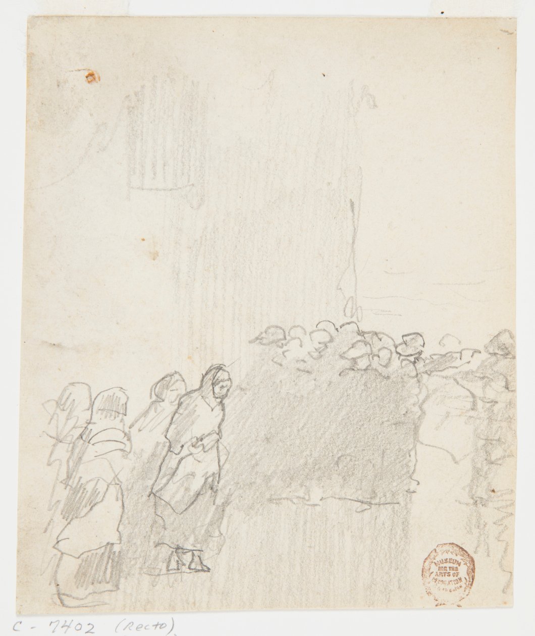 Men and Women Looking Out to Sea, Cullercoats, England by Winslow Homer