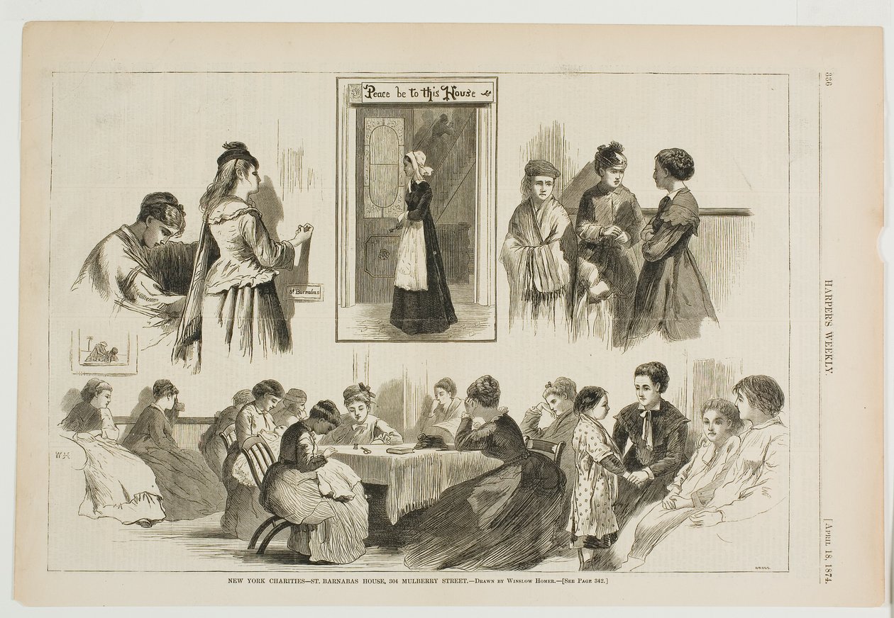 New York Charities—St Barnabas House, 304 Mulberry Street by Winslow Homer