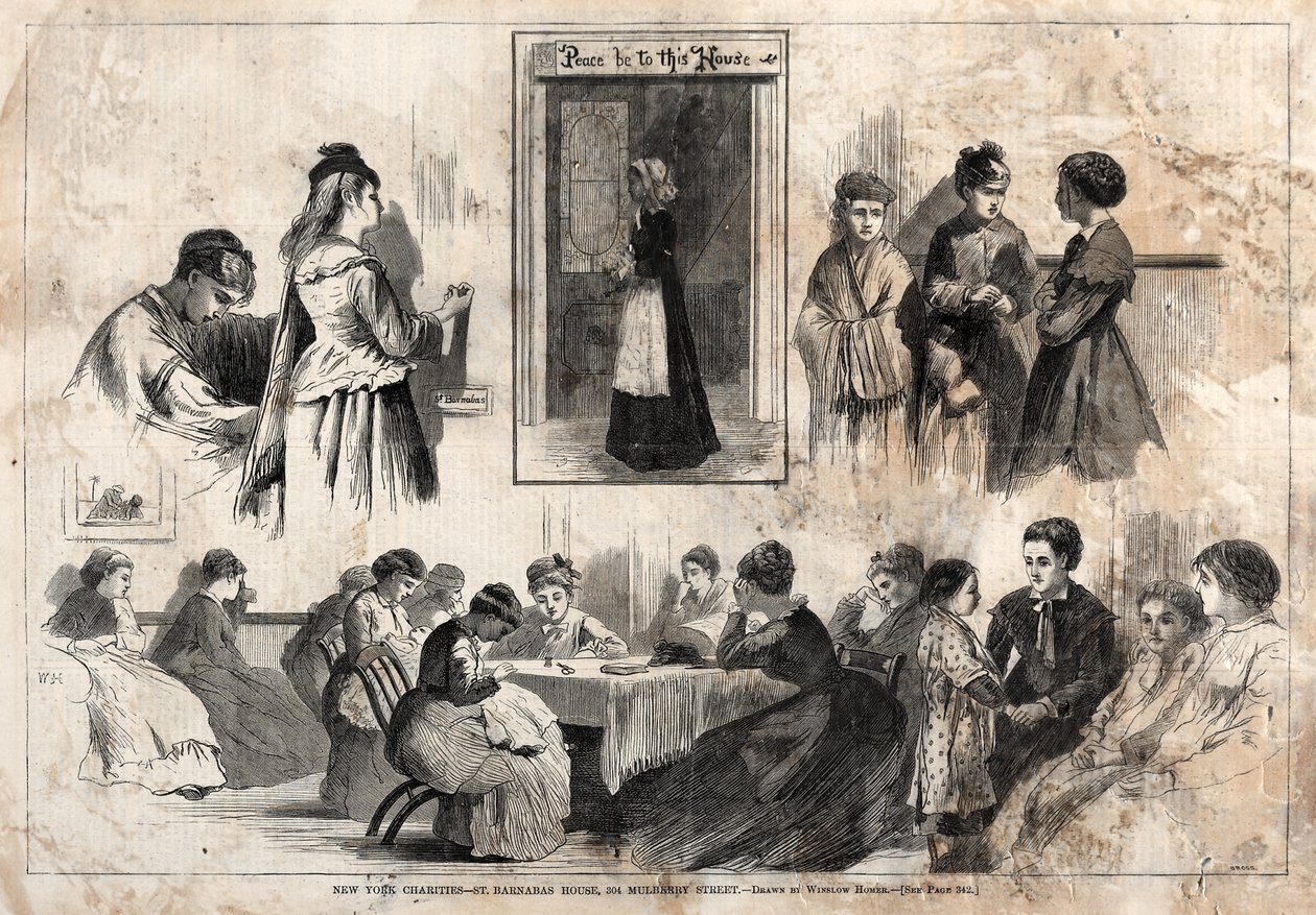 New York Charities - St. Barnabas House, 304 Mulberry Street by Winslow Homer