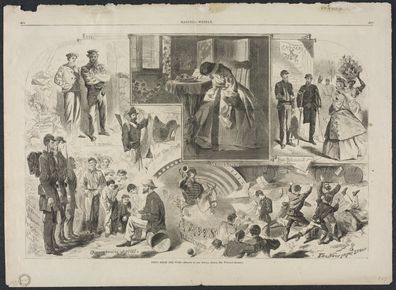 News from the War, 1862 by Winslow Homer