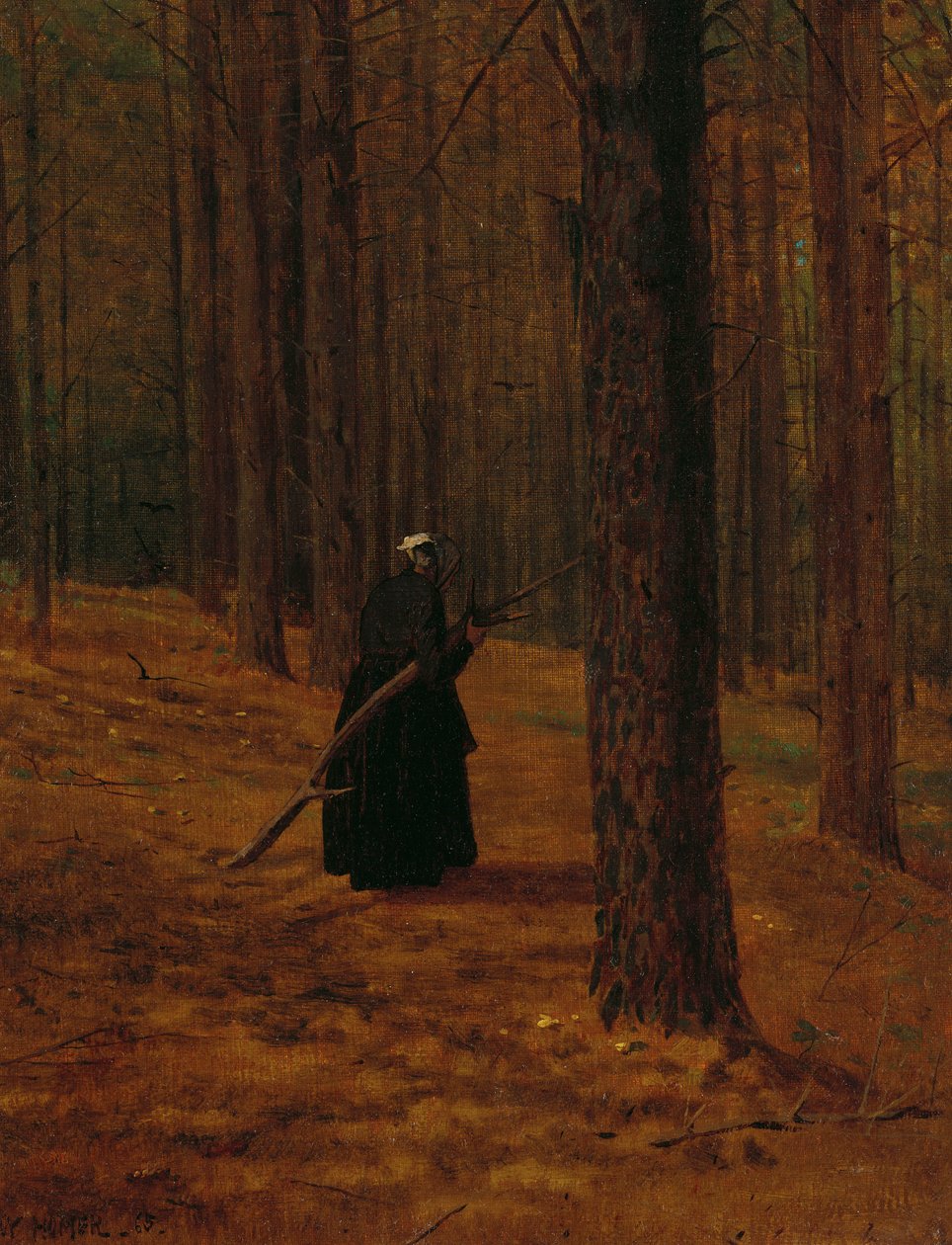 Old Woman Gathering Brush by Winslow Homer