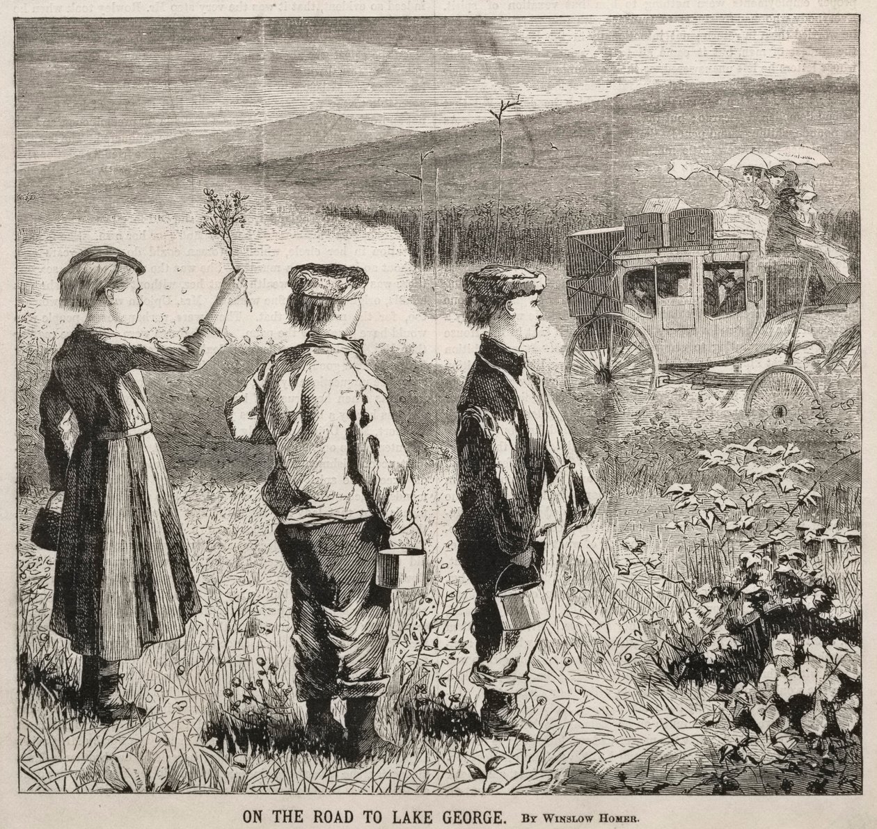 On the Road to Lake George, 1869 by Winslow Homer