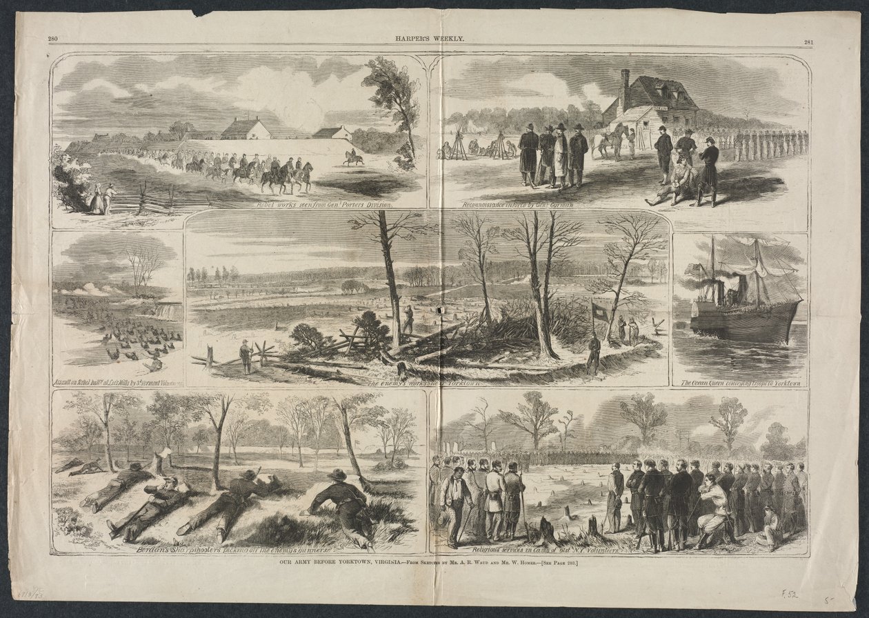 Our Army before Yorktown, Virginia by Winslow Homer