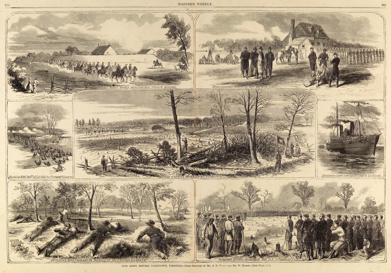 Our Army before Yorktown, Virginia by Winslow Homer