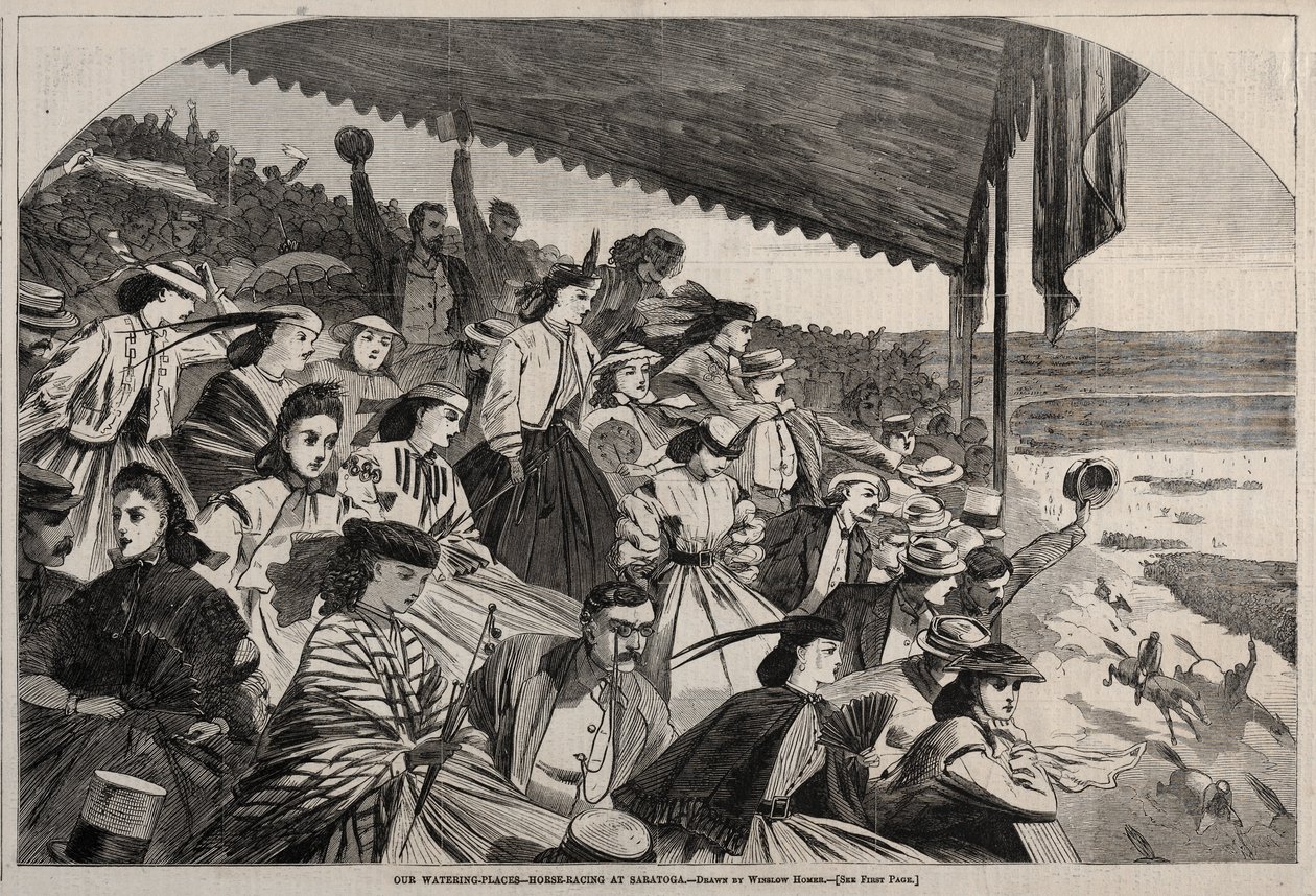 Our Watering Places - Horse Racing at Saratoga, 1865 by Winslow Homer