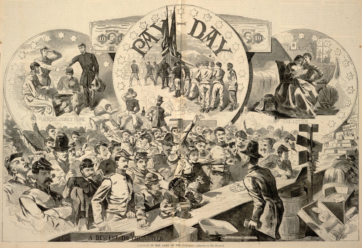 Pay-Day in the Army of the Potomac, from Harper