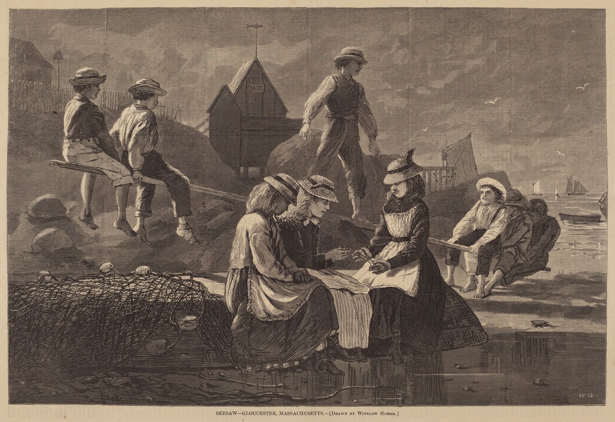 Seesaw - Gloucester, Massachusetts by Winslow Homer
