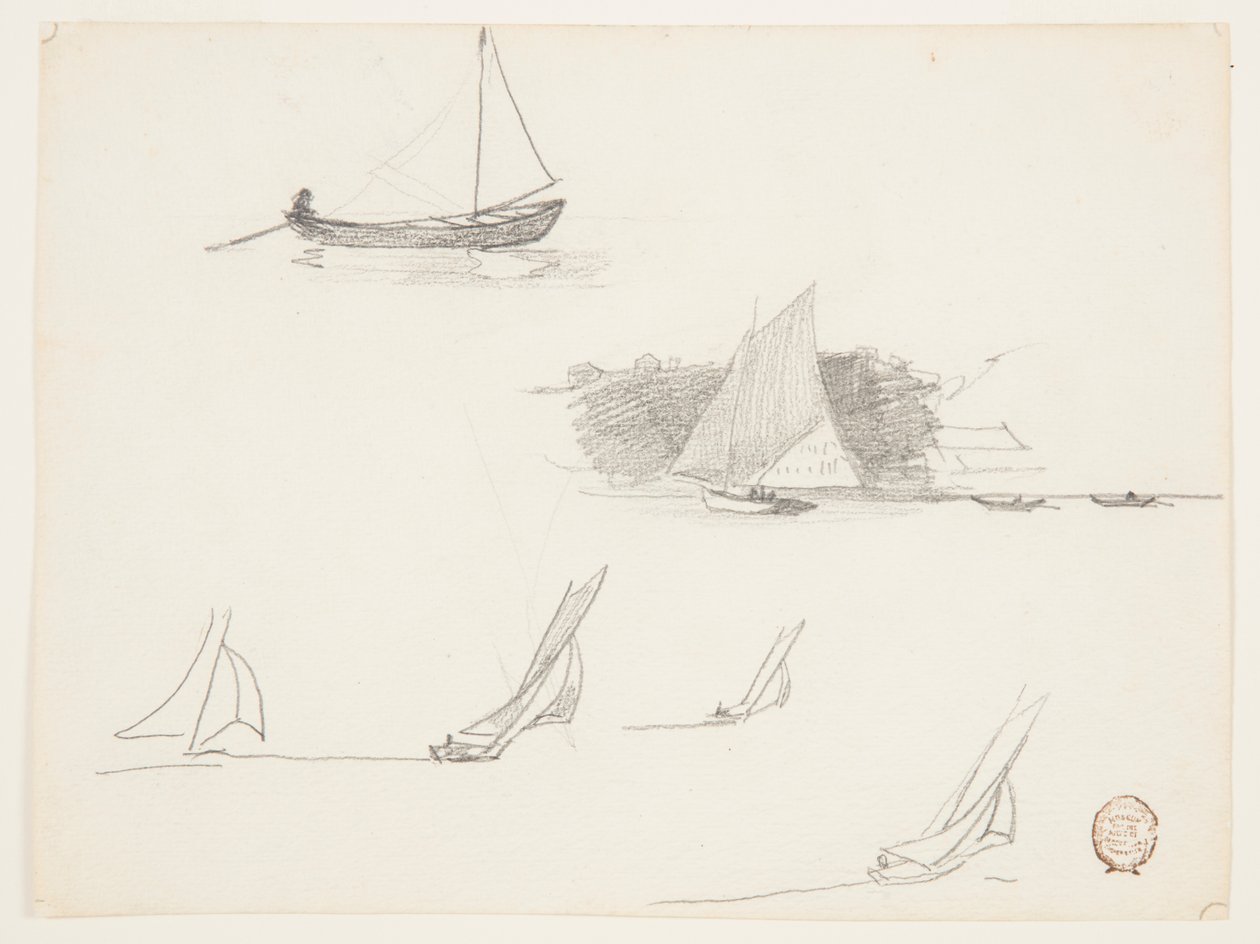 Six Studies of Sailboats by Winslow Homer