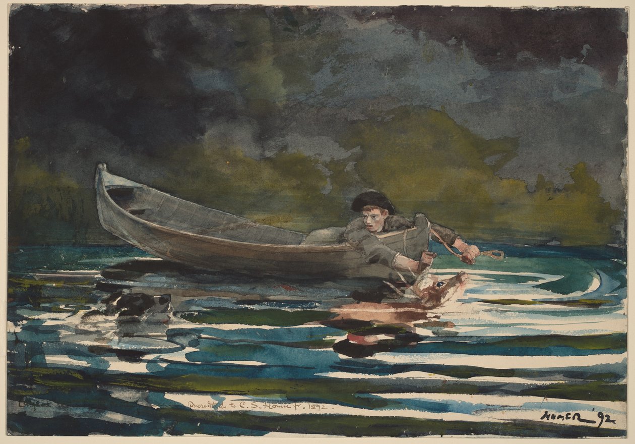 Sketch for "Hound and Hunter" by Winslow Homer