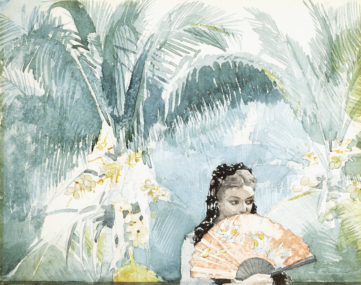 Spanish Girl with Fan, 1885 by Winslow Homer