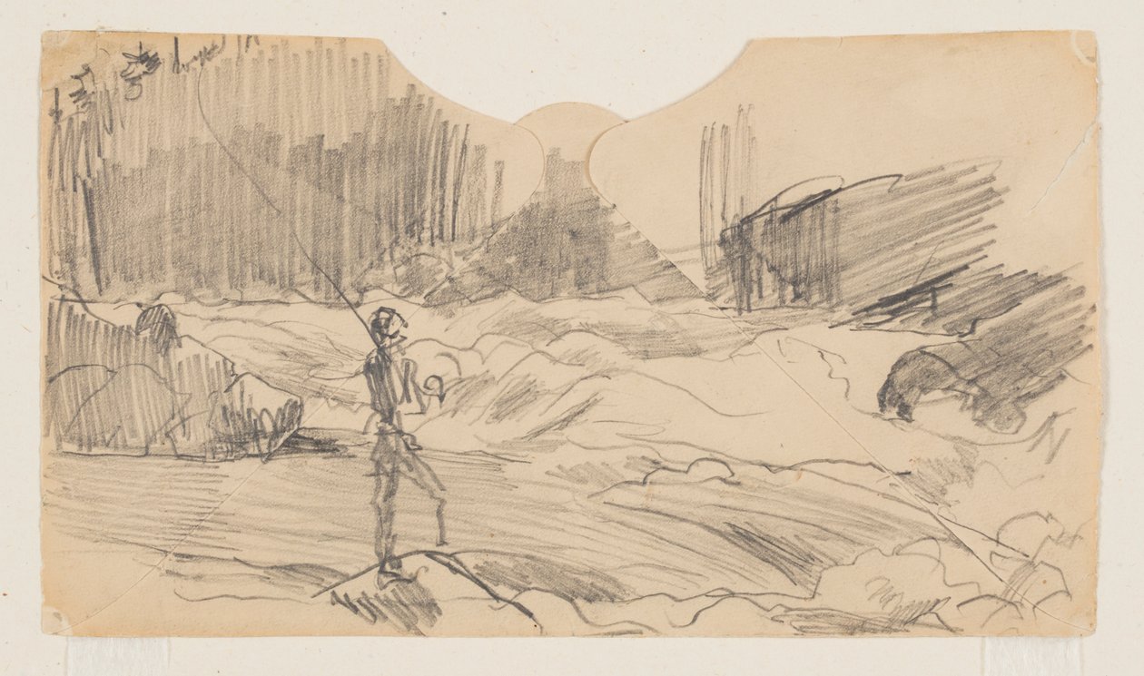 Study for "Ouananiche Fishing," Lake St. John by Winslow Homer