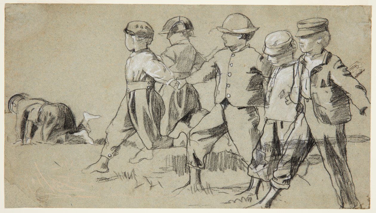 Study for "Snap the Whip" by Winslow Homer