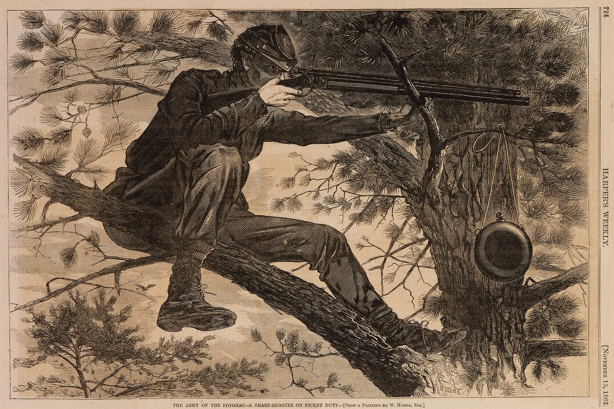 The Army of the Potomac - A Sharpshooter on Picket Duty by Winslow Homer