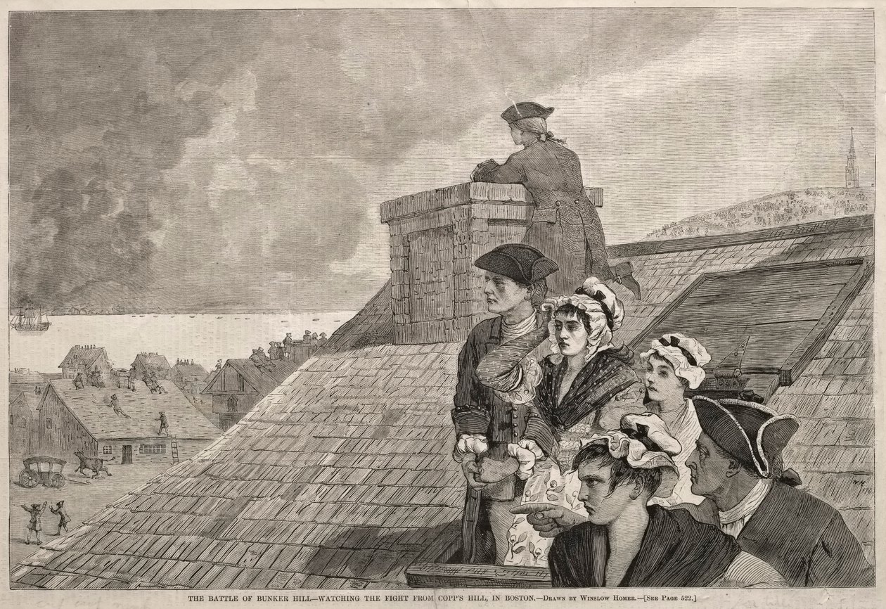 The Battle of Bunker Hill - Watching the Fight from Copps Hill, in Boston by Winslow Homer