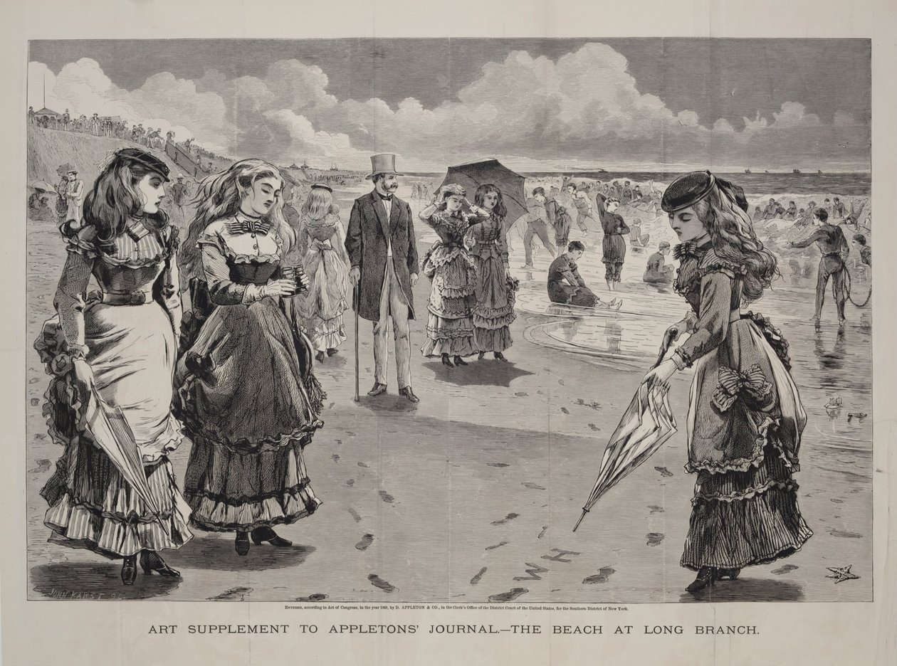 The Beach at Long Branch, published as an Art Supplement to Appleton