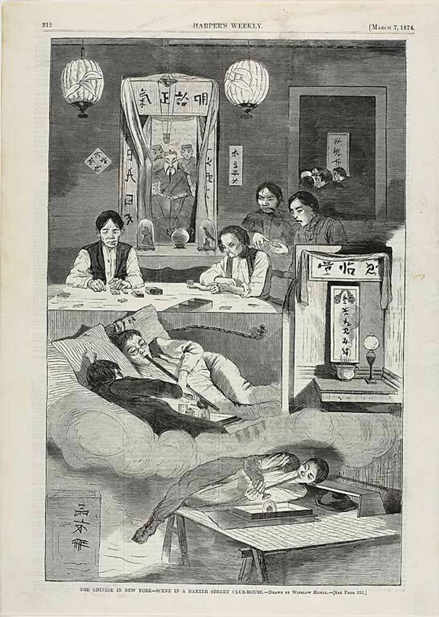 The Chinese in New York—Scene in a Baxter Street Club-House by Winslow Homer
