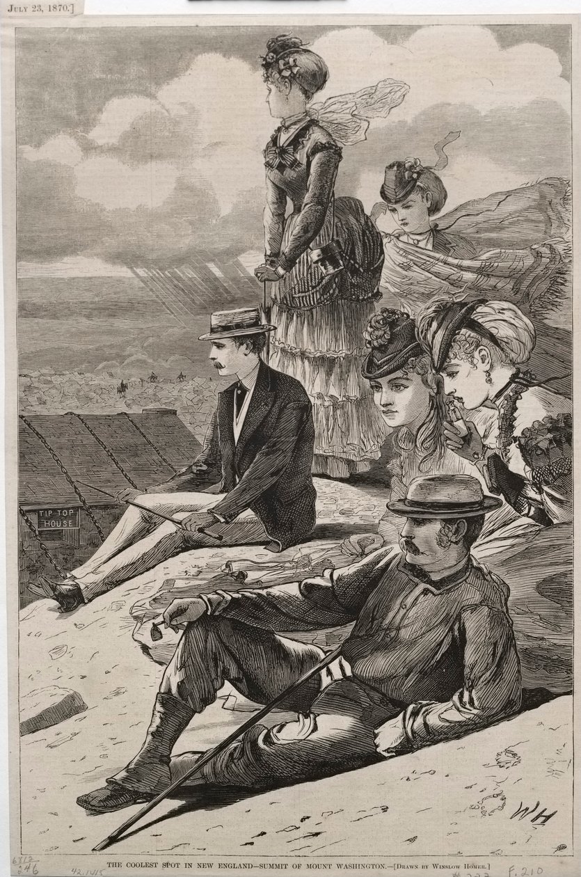 The Coolest Spot in New England - Summit of Mount Washington by Winslow Homer