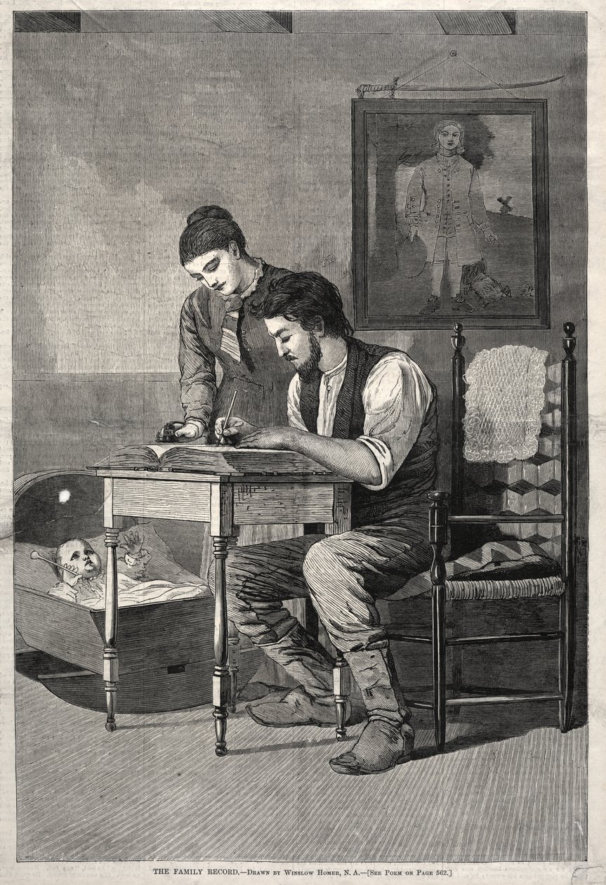 The Family Record by Winslow Homer
