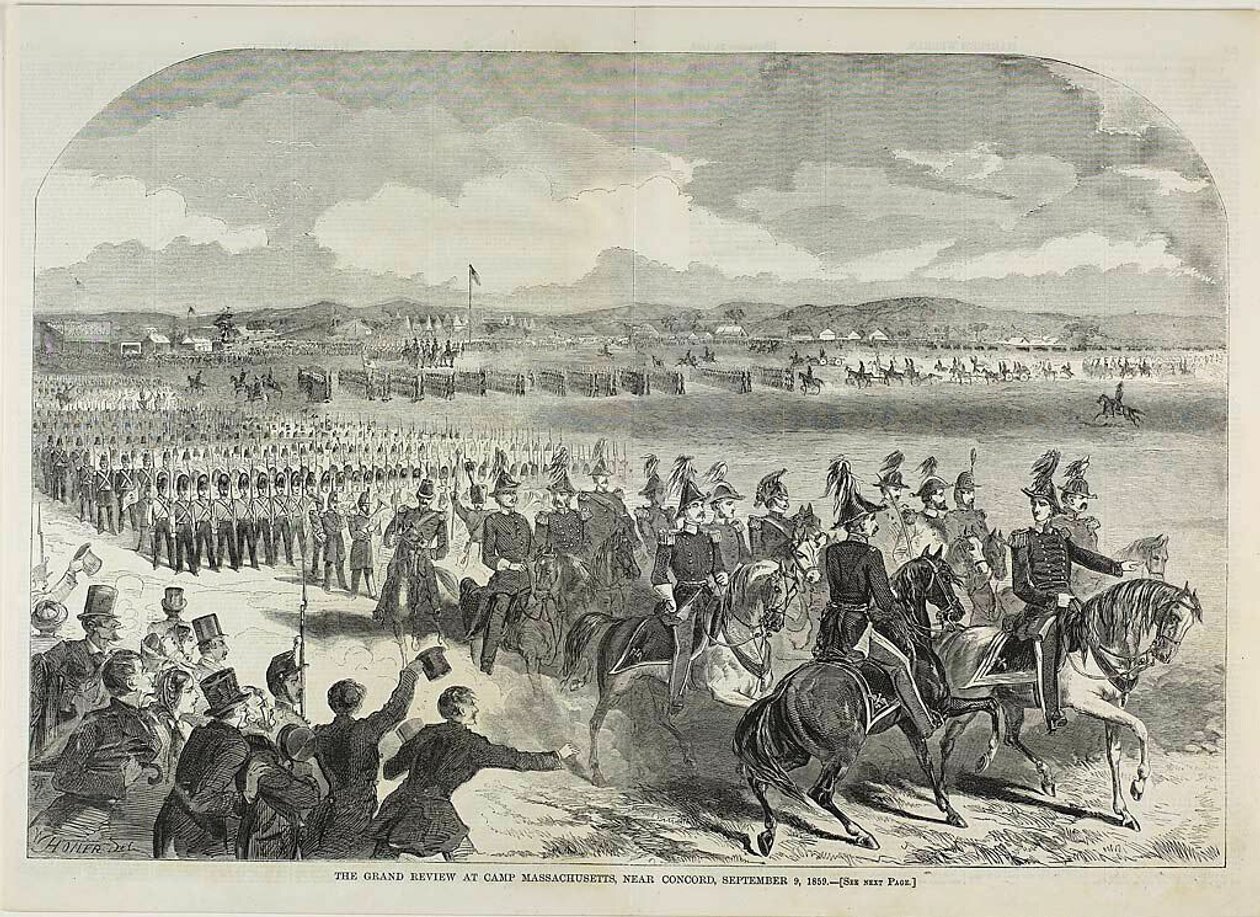 The Grand Review at Camp Massachusetts, Near Concord by Winslow Homer