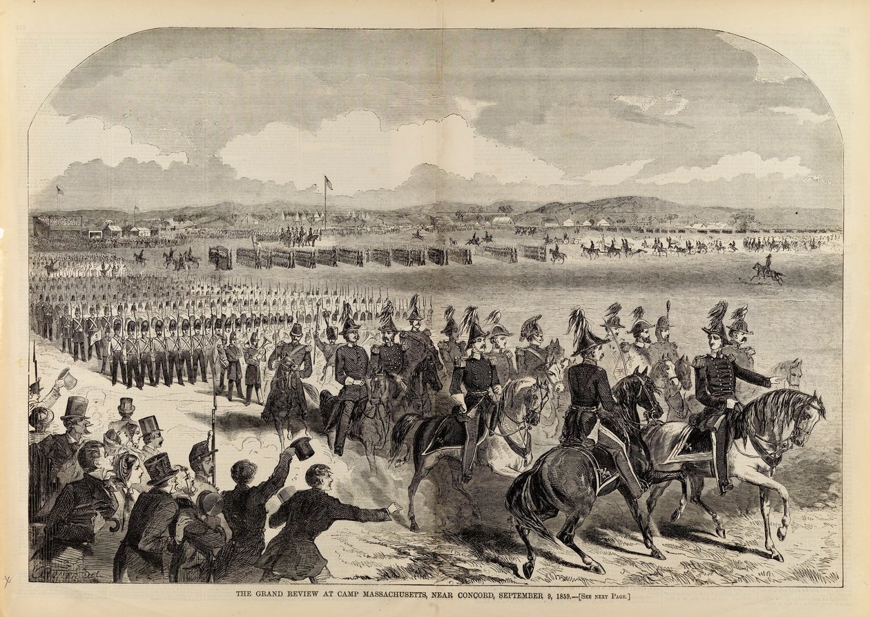 The Grand Review at Camp Massachusetts, Near Concord, September 9, 1859 by Winslow Homer