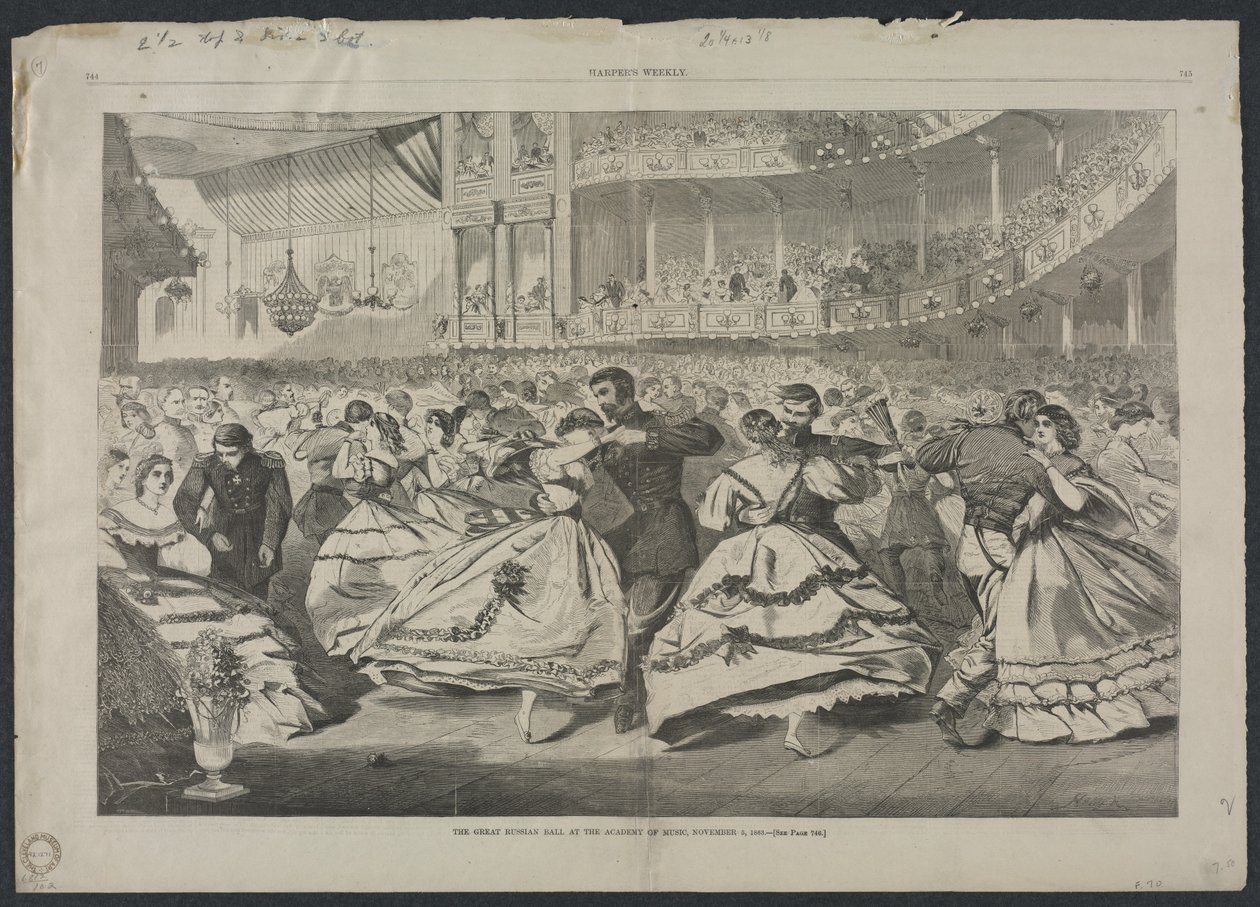 The Great Russian Ball at the Academy of Music, November 5, 1863 by Winslow Homer