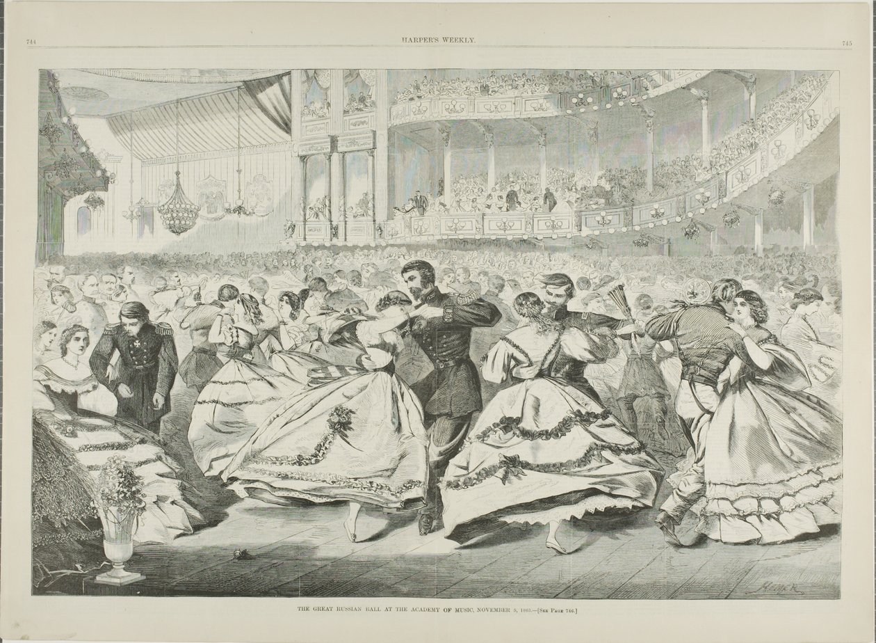 The Great Russian Ball at the Academy of Music, November 5, 1863 by Winslow Homer