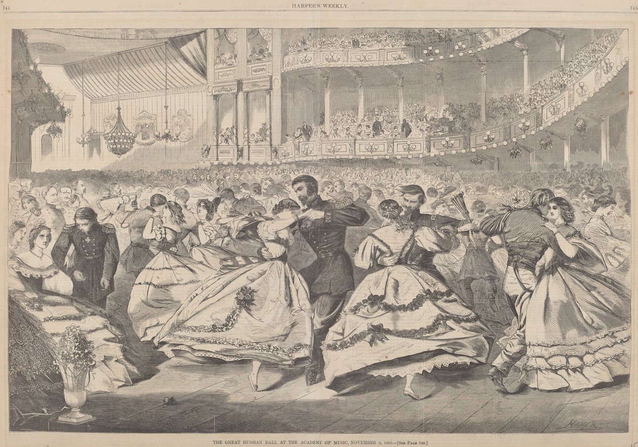 The Great Russian Ball at the Academy of Music, November 5, 1863 by Winslow Homer
