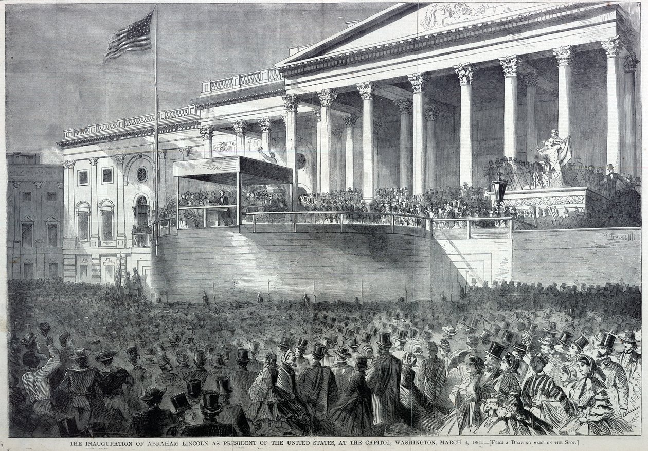 The Inauguration of Abraham Lincoln as President by Winslow Homer