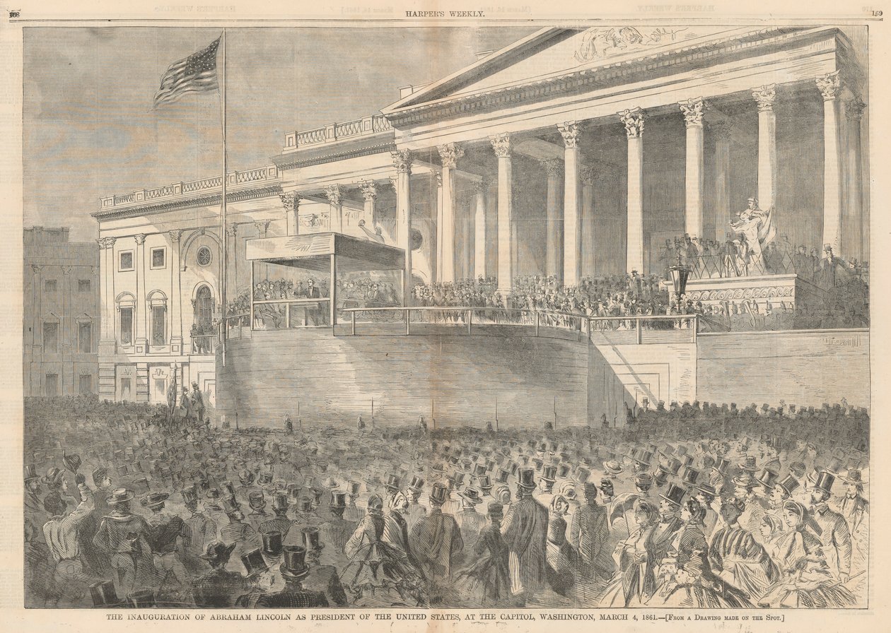 The Inauguration of Abraham Lincoln as President of the United States, at the Capitol, Washington, March 4, 1861 by Winslow Homer