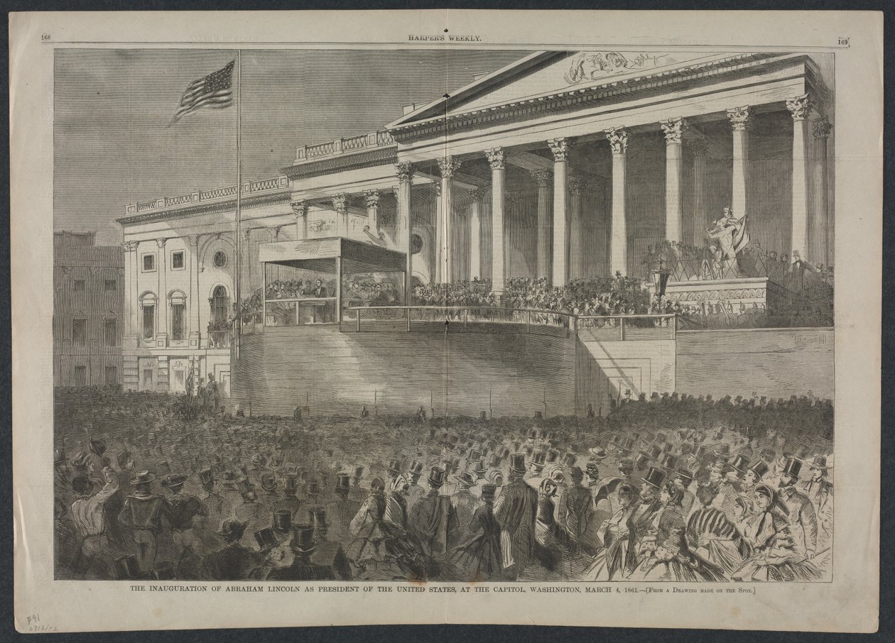 The Inauguration of Abraham Lincoln as President of the United States, at the Capitol, Washington, March 4, 1861 by Winslow Homer