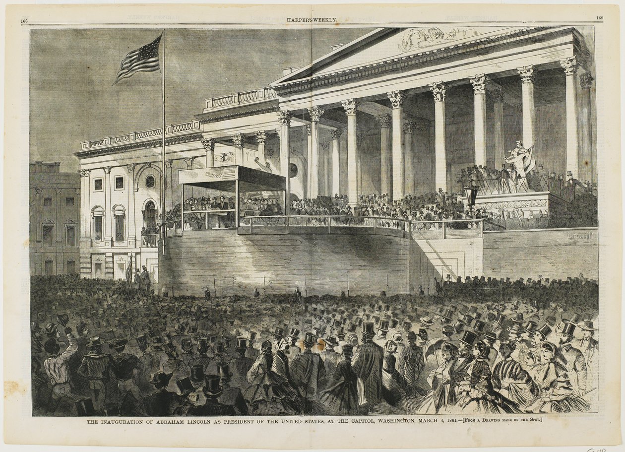 The Inauguration of Abraham Lincoln as President of the United States at the Capitol, Washington, March 4, 1861 by Winslow Homer