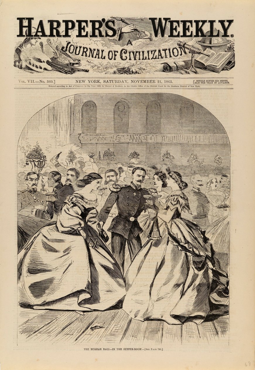 The Russian Ball--In the Supper Room, from Harper