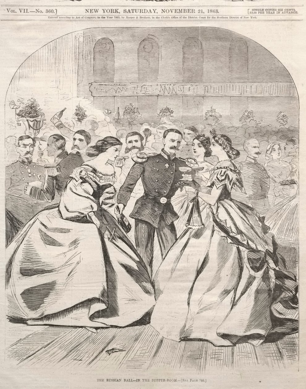 The Russian Ball - In the Supper Room by Winslow Homer