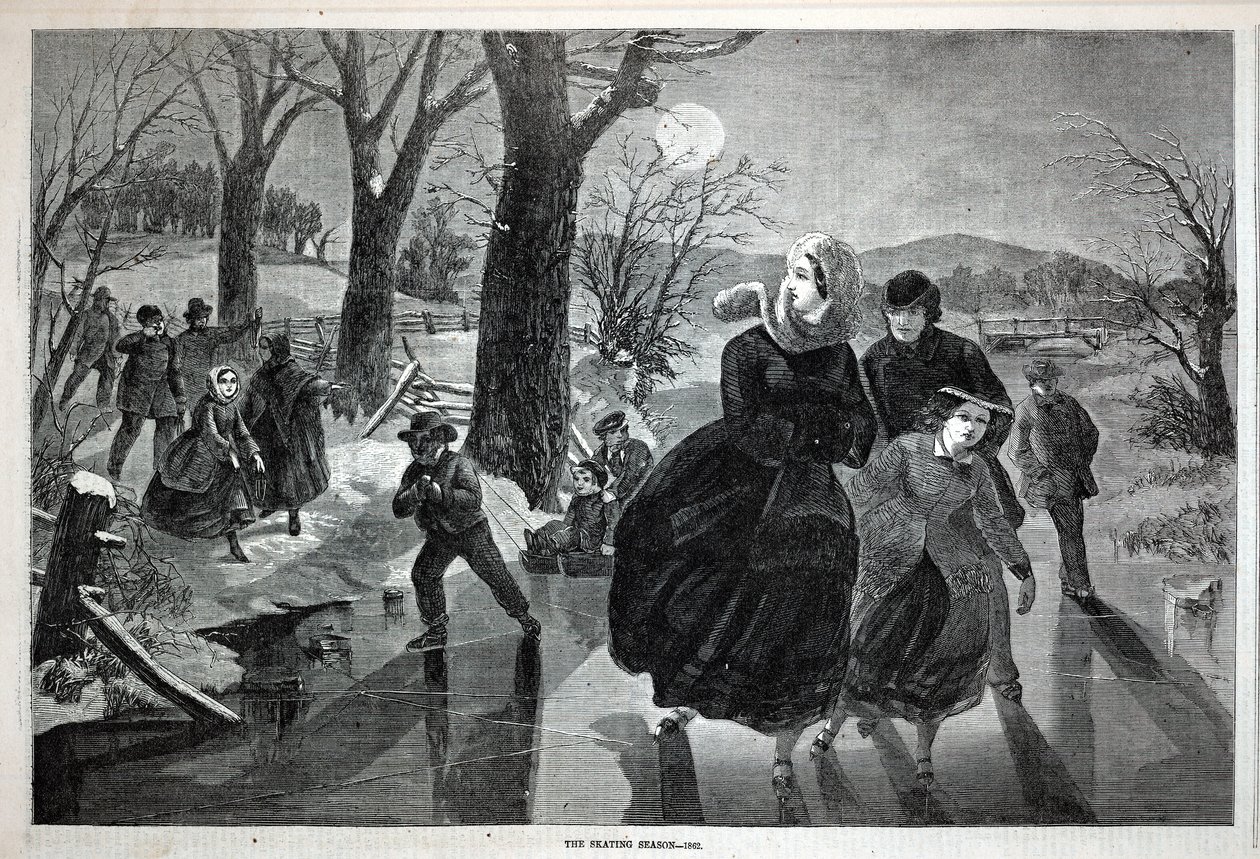 The Skating Season--1862 by Winslow Homer