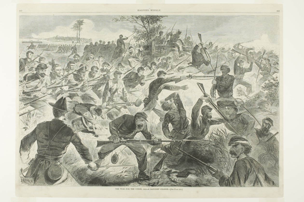 The War for the Union, 1862—A Bayonet Charge by Winslow Homer