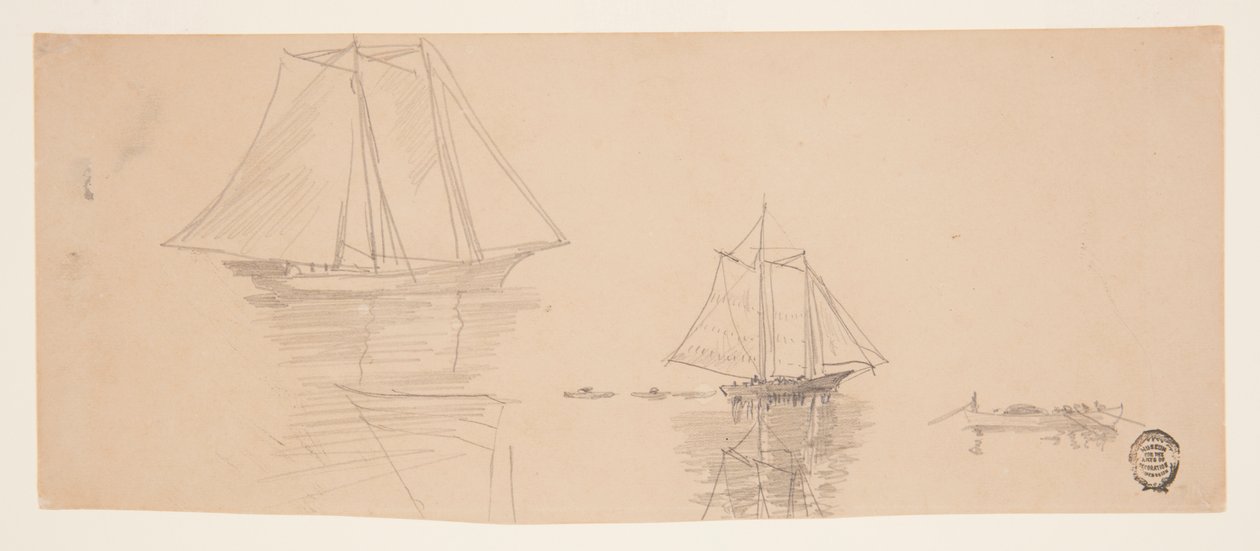 Two Schooners and Dories by Winslow Homer
