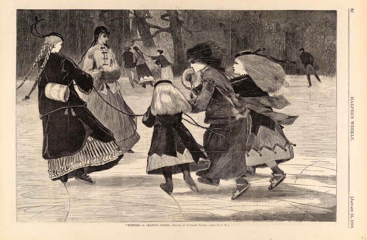 Winter - A Skating Scene by Winslow Homer
