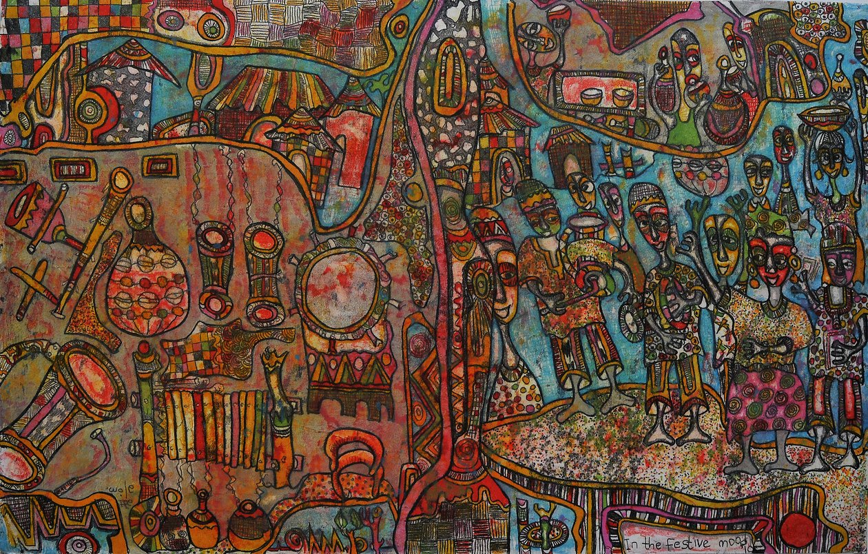 In festive mood by Wole Oyeyemi