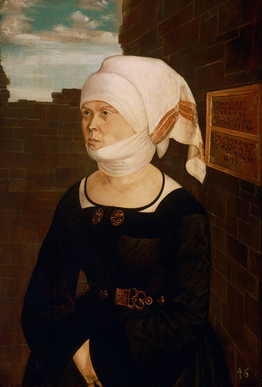 Portrait of Margaret Hundertpfundt by Wolf Huber