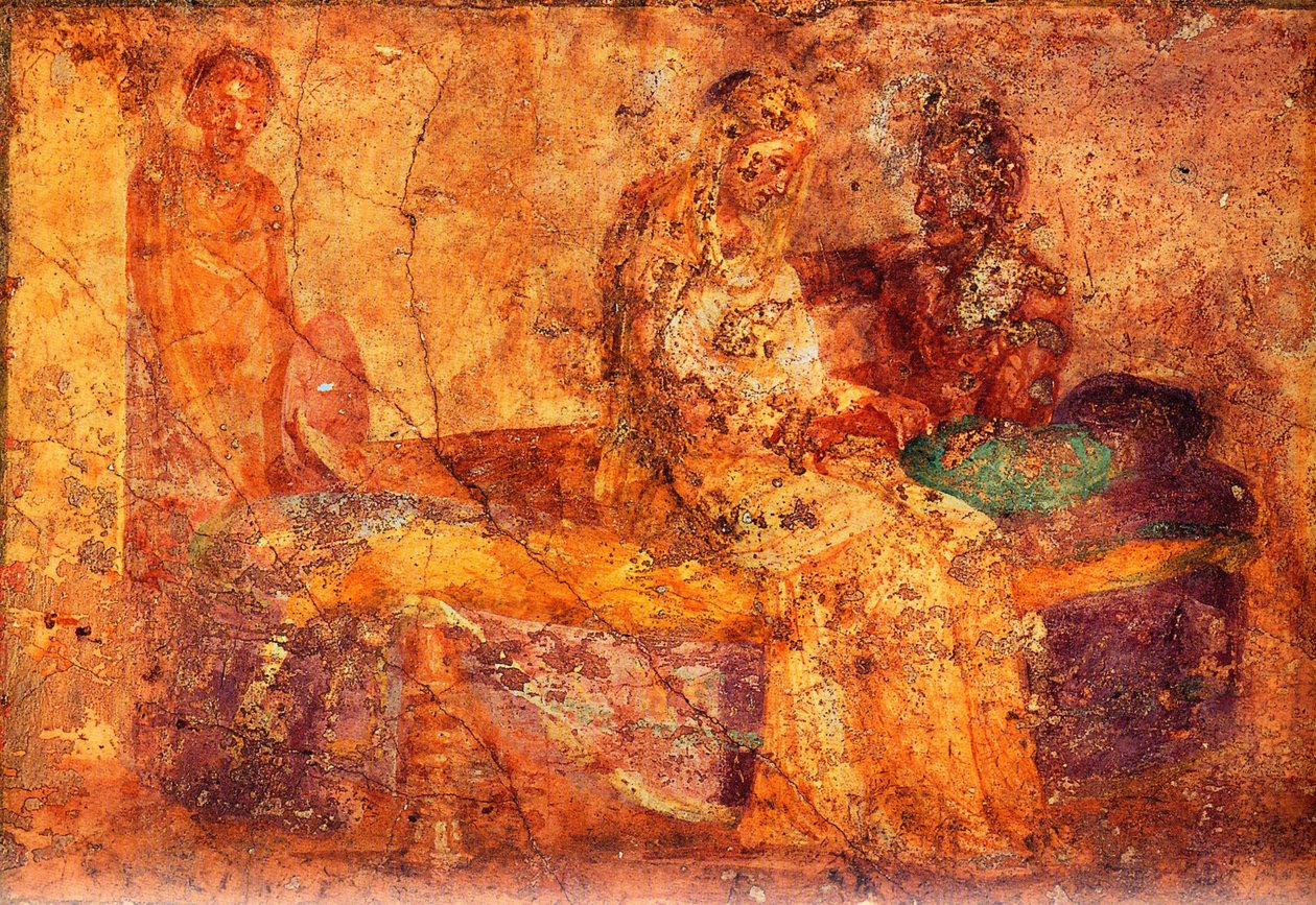Fresco of Couple in Bed by Wolfgang Rieger