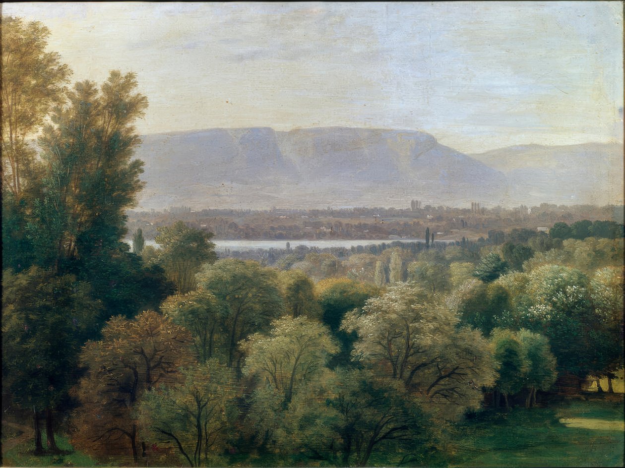 View of Lake Geneva and the Salève by Wolfgang Adam Töpffer