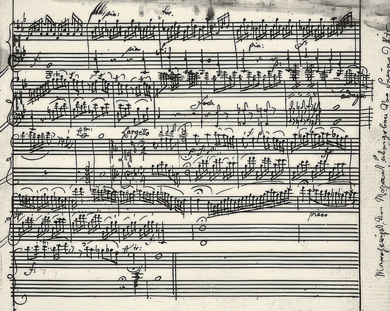 Music Autograph by Wolfgang Amadeus Mozart