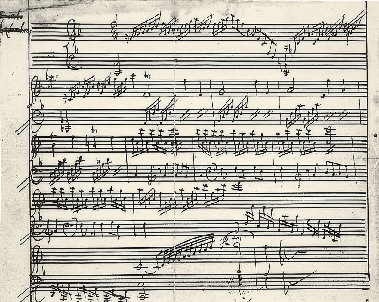 Music Autograph by Wolfgang Amadeus Mozart